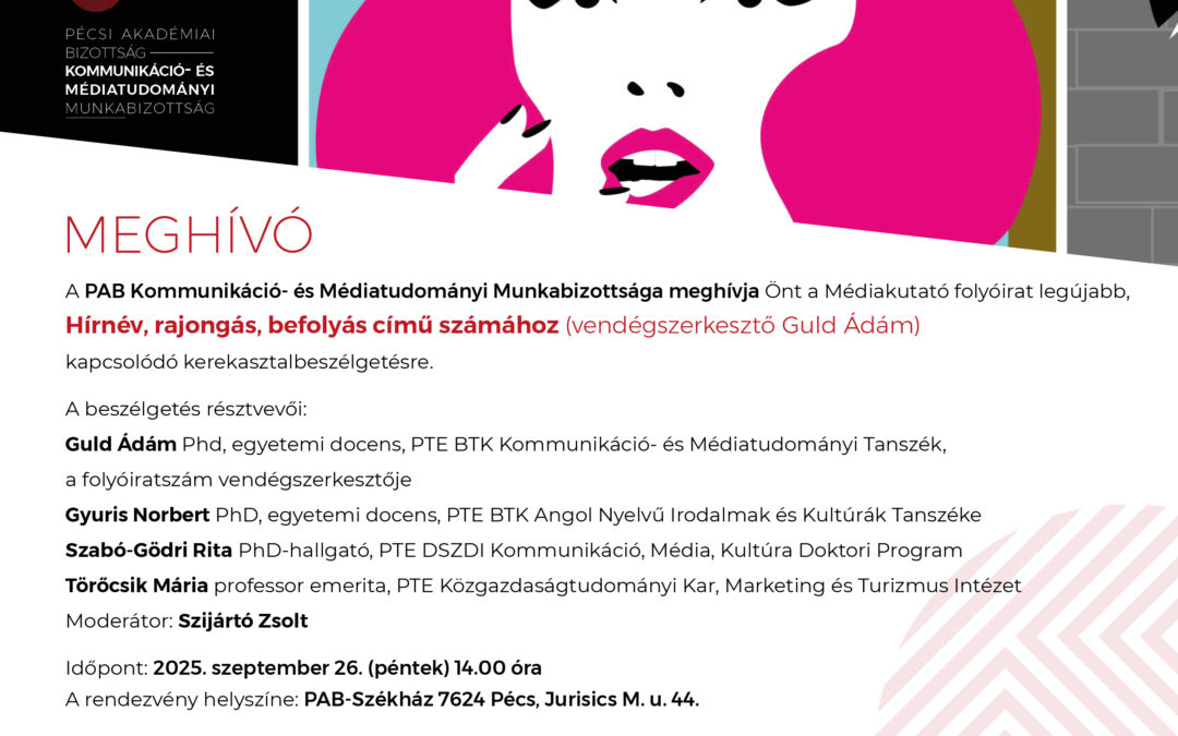 Hírnév, rajongás, befolyás – kerekasztal beszélgetés
